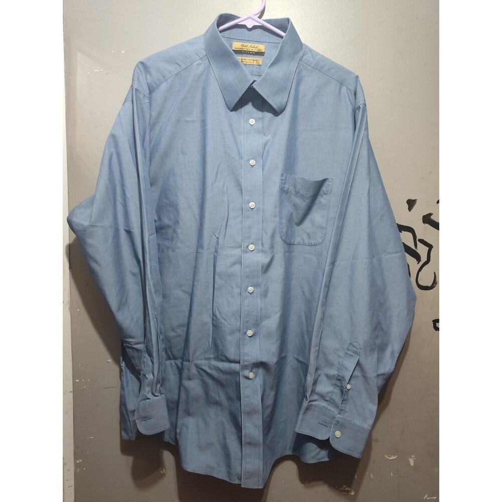 Gold Label Roundtree and Yorke Button Down - Size 17 1/2 30 Non-Iron